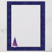 kerstbriefpapier met waterverf-boomstructuur (Voorkant)