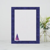 kerstbriefpapier met waterverf-boomstructuur (Staand voorkant)