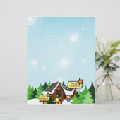 Kerstbriefpapier - Ontwerp Noordpool (Staand voorkant)