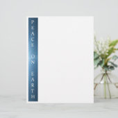 Kerstbriefpapier - Ontwerp van vrede op aarde (Staand voorkant)