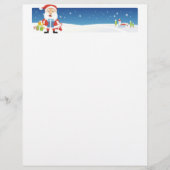 Kerstbriefpapier - Santa Banner (Voorkant)
