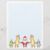 Kerstbriefpapier - Santa en Friends (Voorkant)