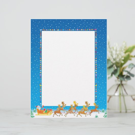 Kerstbriefpapier - Sinterklank in stijlvol design (Staand voorkant)