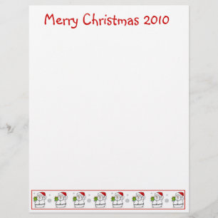 Kerstbriefpapier: Snowman Merry Kerstmis