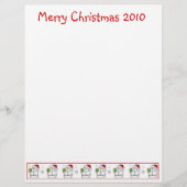 Kerstbriefpapier - Snowman Merry Kerstmis (Voorkant)