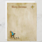 Kerstbriefpapier - Ster van Bethlehem (Voorkant / Achterkant)