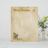 Kerstbriefpapier - Ster van Bethlehem (Staand voorkant)