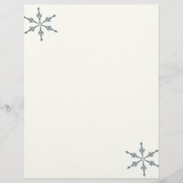 Kerstbriefpapier - twee sneeuwvlokken