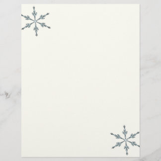 Kerstbriefpapier - twee sneeuwvlokken