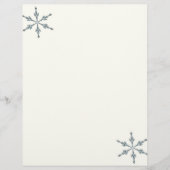 Kerstbriefpapier - twee sneeuwvlokken (Voorkant)
