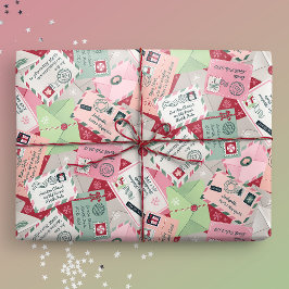 Kerstbrieven aan de Kerstman van over de hele were Cadeaupapier