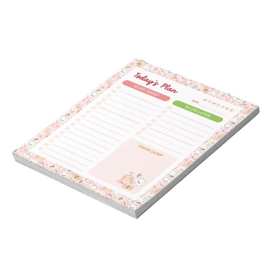 Kerstbrieven naar Santa Daily To Do Planner Notitieblok (Linkerzijde)