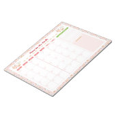 Kerstbrieven naar Santa Maandelijks te doen Planne Notitieblok (Schuin)