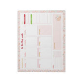 Kerstbrieven naar Santa Weekly To Do Planner Notitieblok (Linkerzijde)