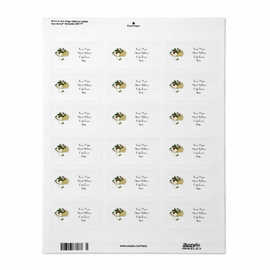 Kerstbrievenbus etiket (Full Sheet)
