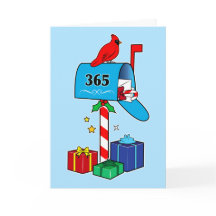 Kerstbrievenbus met kardinaal en Pakketten