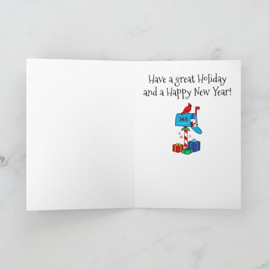 Kerstbrievenbus met kardinaal en Pakketten Kaart (Binnen)