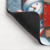 Kerstbrievenbus met sneeuwpop muismat (Hoek)