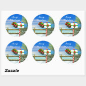Kerstbrievenbus Ronde Sticker (Vel)