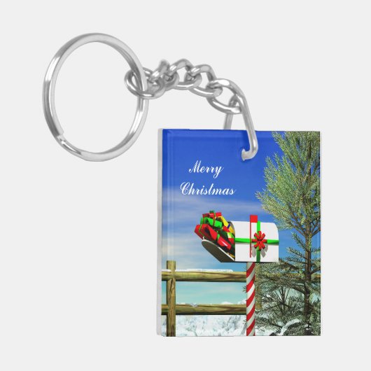 Kerstbrievenbus Sleutelhanger (Voorkant Links)