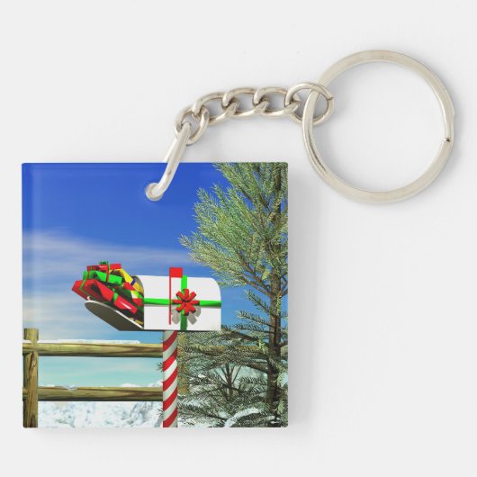 Kerstbrievenbus Sleutelhanger (Achterkant)