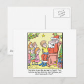 Kerstbril over Santas New Cartoon Feestdagenkaart (Voorkant / Achterkant)