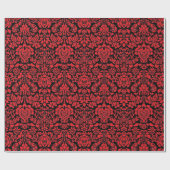 Kerstbrocade Dark Red Cadeaupapier (Vlak)