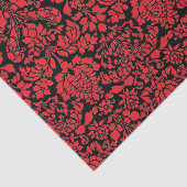 Kerstbrocade Dark Red Tissuepapier (Detail)