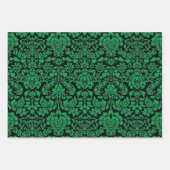 Kerstbrocade Dark Trio Inpakpapier Vel (Voorkant 2)