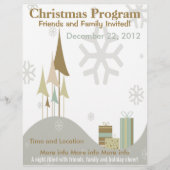 Kerstbrochure met bruin en tan Retro Flyer (Voorkant)