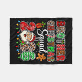 Kerstbroeder Crew 2026 Luipaard Grappige Kerstman  Fleece Deken (Voorkant (Horizontaal))