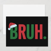 Kerstbroeder Koele Meme Trendy Sarcasische Kerstmi Feestdagenkaart (Voorkant / Achterkant)