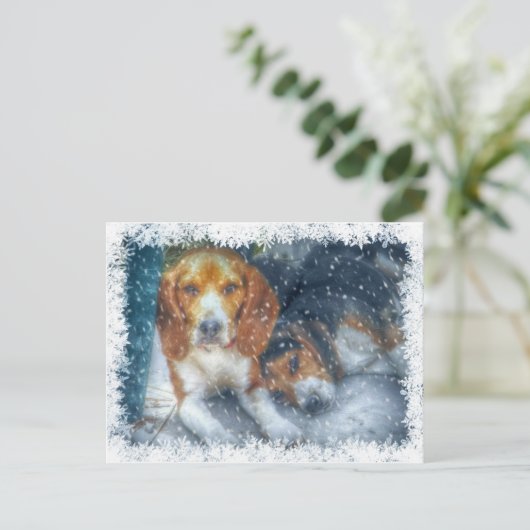 kerstbroeders feestdagenkaart (Staand voorkant)