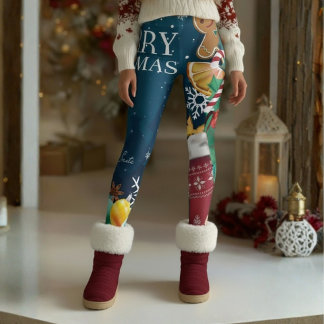 Kerstbroek – Feestelijke vrolijkheid van Top  Leggings