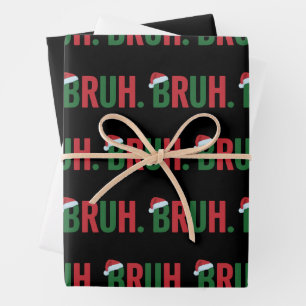 Kerstbroer Koel Meme Trendy Sarcasstische Kerstmis Inpakpapier Vel