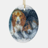 Kerstbroers Keramisch Ornament (Rechts)