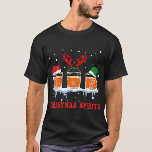 Kerstbrokken Bourbon Scotch Whiskey Funny T S T-shirt (Voorkant)