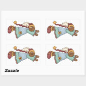 kerstbrood Angel Rechthoekige Sticker (Vel)