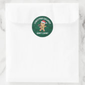 kerstbrood Cookie-Sticker Ronde Sticker (Tas)