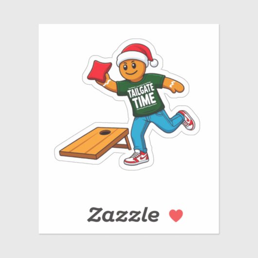 Kerstbrood Cornhole Kerst Sport Vakantie Sticker (Vel)