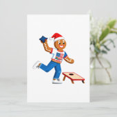 Kerstbrood Cornhole Kerstmis 2026 Vakantie Tailga Aankondiging (Staand voorkant)
