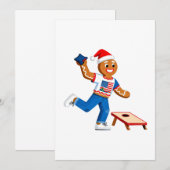 Kerstbrood Cornhole Kerstmis 2026 Vakantie Tailga Aankondiging (Voorkant / Achterkant)