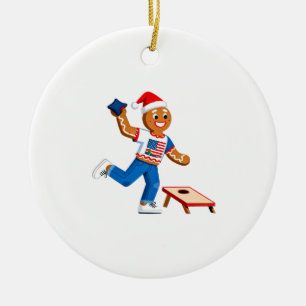 Kerstbrood Cornhole Kerstmis 2026 Vakantie Tailga Keramisch Ornament