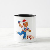 Kerstbrood Cornhole Kerstmis 2026 Vakantie Tailga Mok (Midden)
