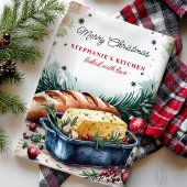 Kerstbrood en boter gepersonaliseerd theedoek