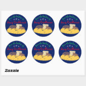 Kerstbrood gepersonaliseerd uit de keuken van ronde sticker (Vel)