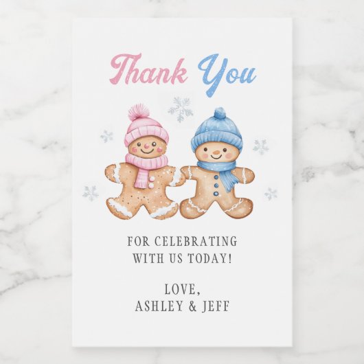 Kerstbrood Geslacht Onthulling Feest Bedankt Wijn Etiket (Enkel label)