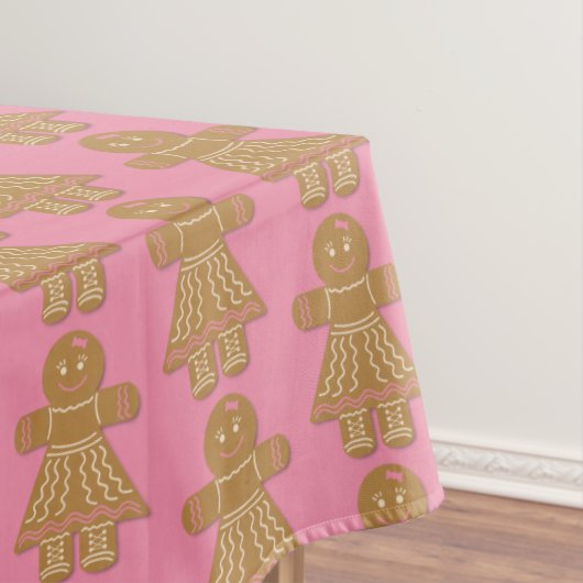 kerstbrood Girl Pink Tablecloth Tafelkleed (Voorbeeld)