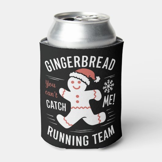 Kerstbrood Hardloop Team Kerst Humor Blikjeskoeler (Blikje Voorkant)