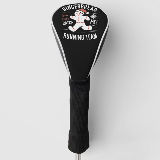 Kerstbrood Hardloop Team Kerst Humor Golfheadcover (Voorkant)